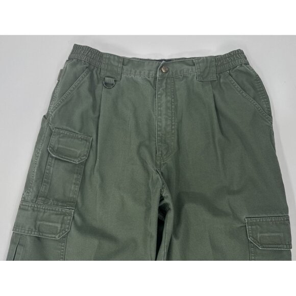 Vintage 5.11 Tactical Cargo Mens Pants 32 Green Uniform 74251 Pleated Straight - Picture 3 of 12